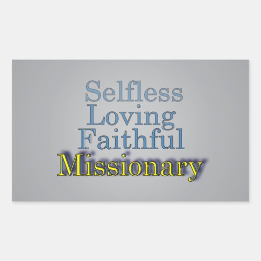 Spirituele trouwe missionaris rechthoekige sticker (Voorkant)