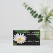 Spirituele uitbreiding / pure witte Pond Lotus Visitekaartje (Staand voorkant)