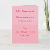 Spirituele Valentijnse Kaart De Sweetest (Voorkant)