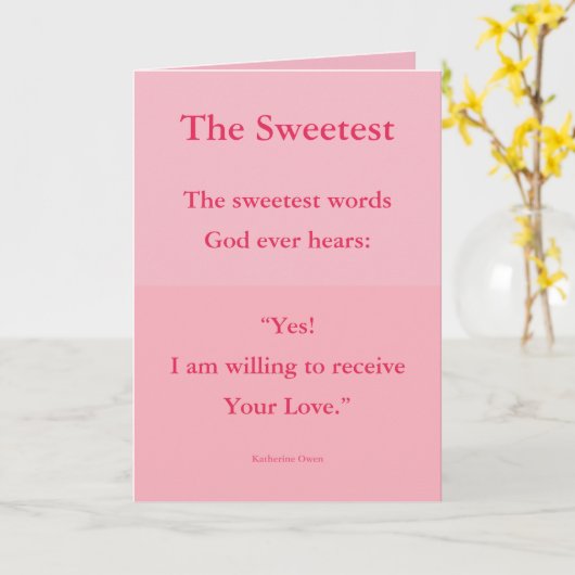 Spirituele Valentijnse Kaart De Sweetest (Gele Bloem)