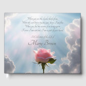 Spirituele viering van het leven gedicht Roos Gastenboek (Voorkant)