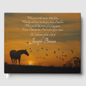 Spirituele viering van het leven Paard Sunset Bird Gastenboek (Voorkant)