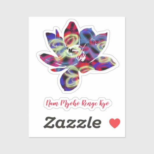 Spirituele vlinderbloem Nam Myoho Cut Sticker (Vel)