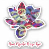 Spirituele vlinderbloem Nam Myoho Cut Sticker (Voorkant)