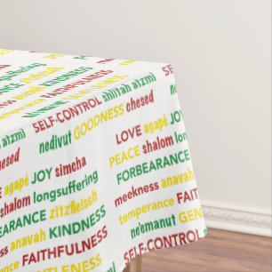 Spirituele VRUCHTEN VAN DE Christelijke SPIRIT Tafelkleed