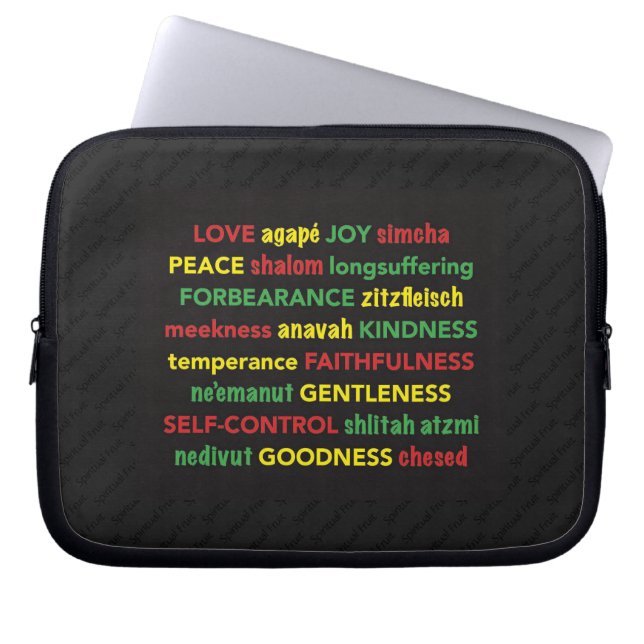 Spirituele VRUCHTEN VAN DE Christelijke ZUIVERING  Laptop Sleeve (Voorkant)