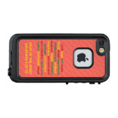 Spirituele VRUCHTEN VAN HET  GEDISTILLEERDE Koraal LifeProof iPhone Hoesje (Achterkant (horizontaal))