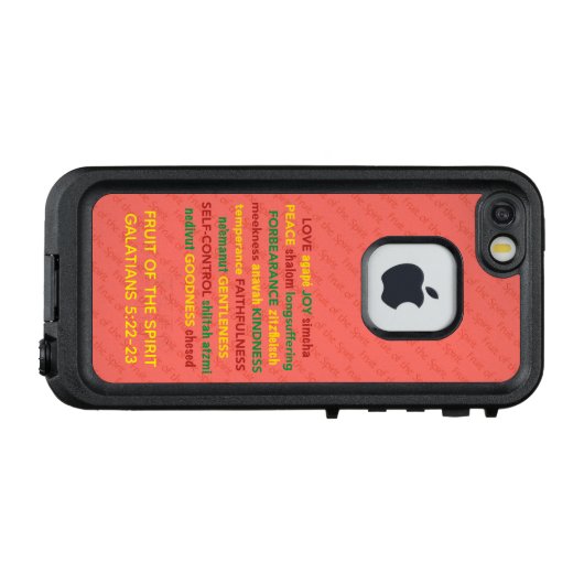 Spirituele VRUCHTEN VAN HET  GEDISTILLEERDE Koraal LifeProof iPhone Hoesje (Achterkant (horizontaal))