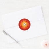 Spirituele wegteken ronde sticker (Envelop)