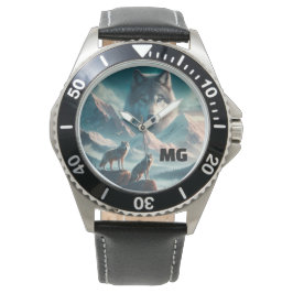 Spirituele Wolf bij Dusk eWatch Horloge