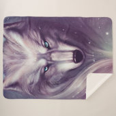Spirituele Wolf Sherpa Blanket Deken (Voorkant (horizontaal))