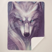 Spirituele Wolf Sherpa Blanket Sherpa Deken (Voorkant)