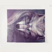 Spirituele Wolf Tapestry Wandkleed (Voorkant (horizontaal))