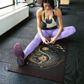 Spirituele Yin en Yang Meditation Black and Gold  Yogamat