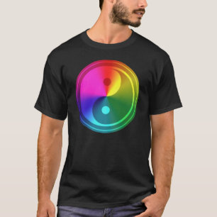Spirituele Yin Yang - Regenboogontwerp T-shirt