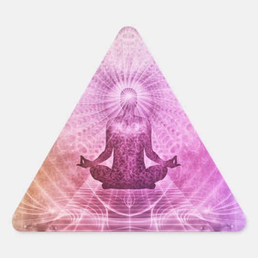 Spirituele Yoga Lotus Pose Meditation Sticker (Voorkant)