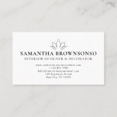 Spirituele Yoga Meditatie Lotus Zen Holistisch Visitekaartje (Achterkant)