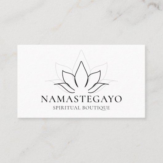 Spirituele Yoga Meditatie Lotus Zen Holistisch Visitekaartje (Voorkant)