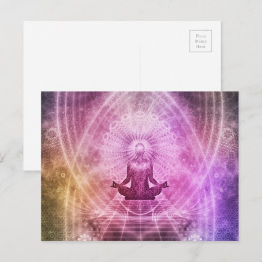 Spirituele Yoga Meditation Zen Colorful Briefkaart (Voorkant / Achterkant)