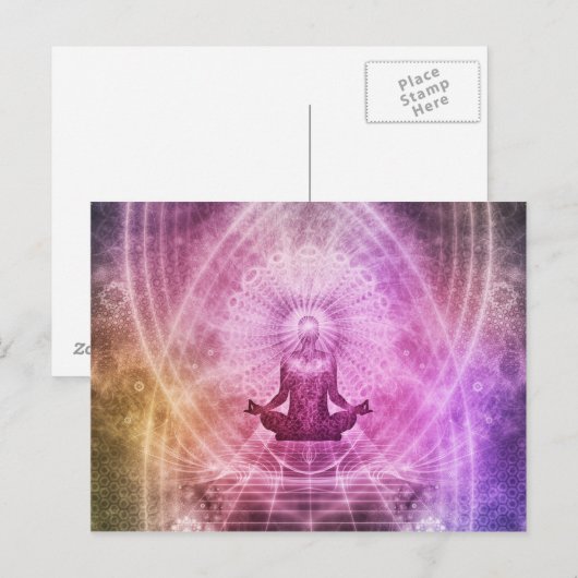 Spirituele Yoga Meditation Zen Colorful Briefkaart (Voorkant / Achterkant)