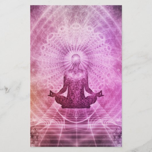 Spirituele Yoga Meditation Zen Colorful Briefpapier (Voorkant)