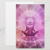 Spirituele Yoga Meditation Zen Colorful Briefpapier (Voorkant / Achterkant)
