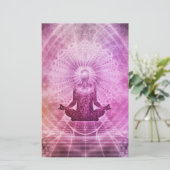 Spirituele Yoga Meditation Zen Colorful Briefpapier (Staand voorkant)