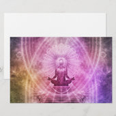 Spirituele Yoga Meditation Zen Colorful Briefpapier (Voorkant / Achterkant)