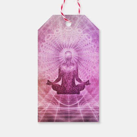 Spirituele Yoga Meditation Zen Colorful Cadeaulabel (Achterkant)