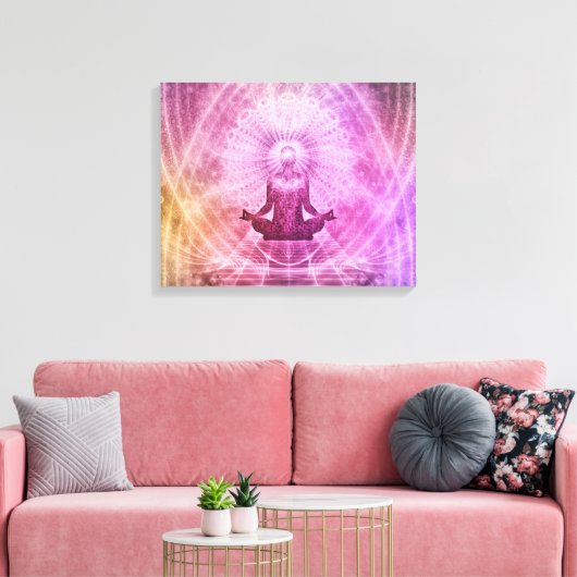 Spirituele Yoga Meditation Zen Colorful Canvas Afdruk (Insitu (Woonkamer))
