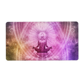 Spirituele Yoga Meditation Zen Colorful Etiket