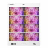 Spirituele Yoga Meditation Zen Colorful Etiket (Full Sheet)