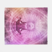 Spirituele Yoga Meditation Zen Colorful Fleece Deken (Voorkant (Horizontaal))