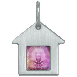 Spirituele Yoga Meditation Zen Colorful Huisdieren Naamplaatje