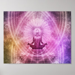 Spirituele Yoga Meditation Zen Colorful Poster