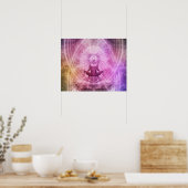 Spirituele Yoga Meditation Zen Colorful Poster (Keuken)