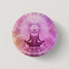 Spirituele Yoga Meditation Zen Colorful Ronde Button 3,2 Cm