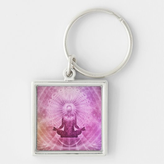 Spirituele Yoga Meditation Zen Colorful Sleutelhanger (Voorkant)