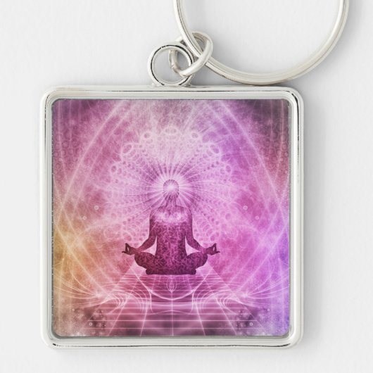 Spirituele Yoga Meditation Zen Colorful Sleutelhanger (Voorkant)