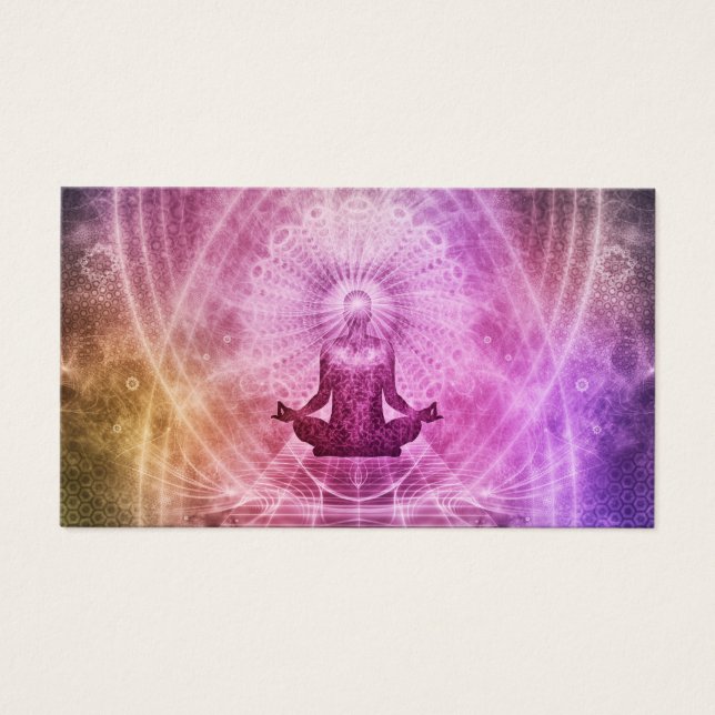 Spirituele Yoga Meditation Zen Colorful Visitekaartje (Voorkant)