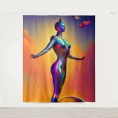 Spirituele Yoga Tapestry Wandkleed (Voorkant)