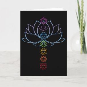 Spirituele Zen Lotus Bloem Chakras Uitgelijnde Yog Kaart