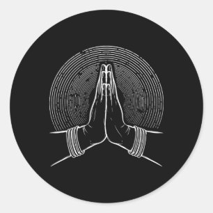 Spirituele Zen-meditatie Mudra Ronde Sticker