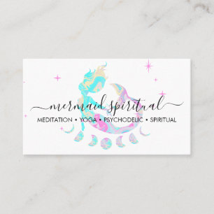 spirituele zodiac ombre turquoise roze Zeemeermin Visitekaartje