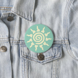 Spirituele Zon Symbool - Spiraal van Energie 9 Cla Ronde Button 7,6 Cm