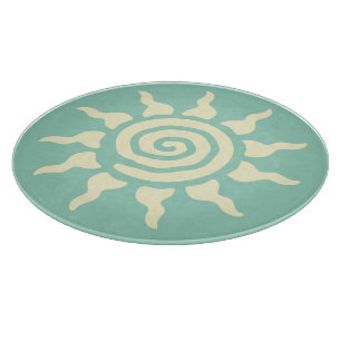Spirituele Zon Symbool - Spiraal van Energie 9 Kla Snijplank