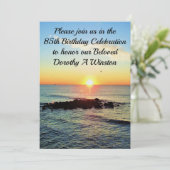 SPIRITUELE ZONSOPGANG 85E VERJAARDAG UITNODIGINGEN (Staand voorkant)