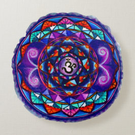 Spirituele zwaartekracht Mandala Aangepaste ronde  Rond Kussen