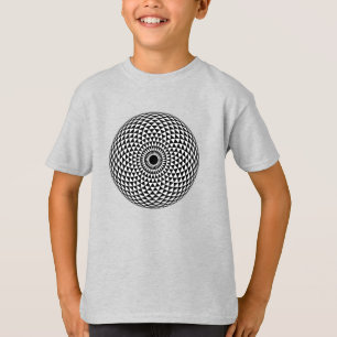 Spirituele zwarte witte Mandala Geometrische kunst T-shirt