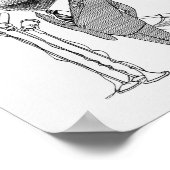 Spiro Agnew verbergt zijn Ax Caricature Poster (Hoek)